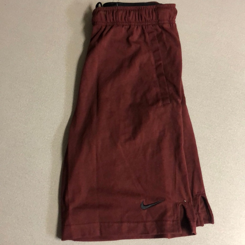 Burgundy Nike Dri-Fit shorts. New with tags